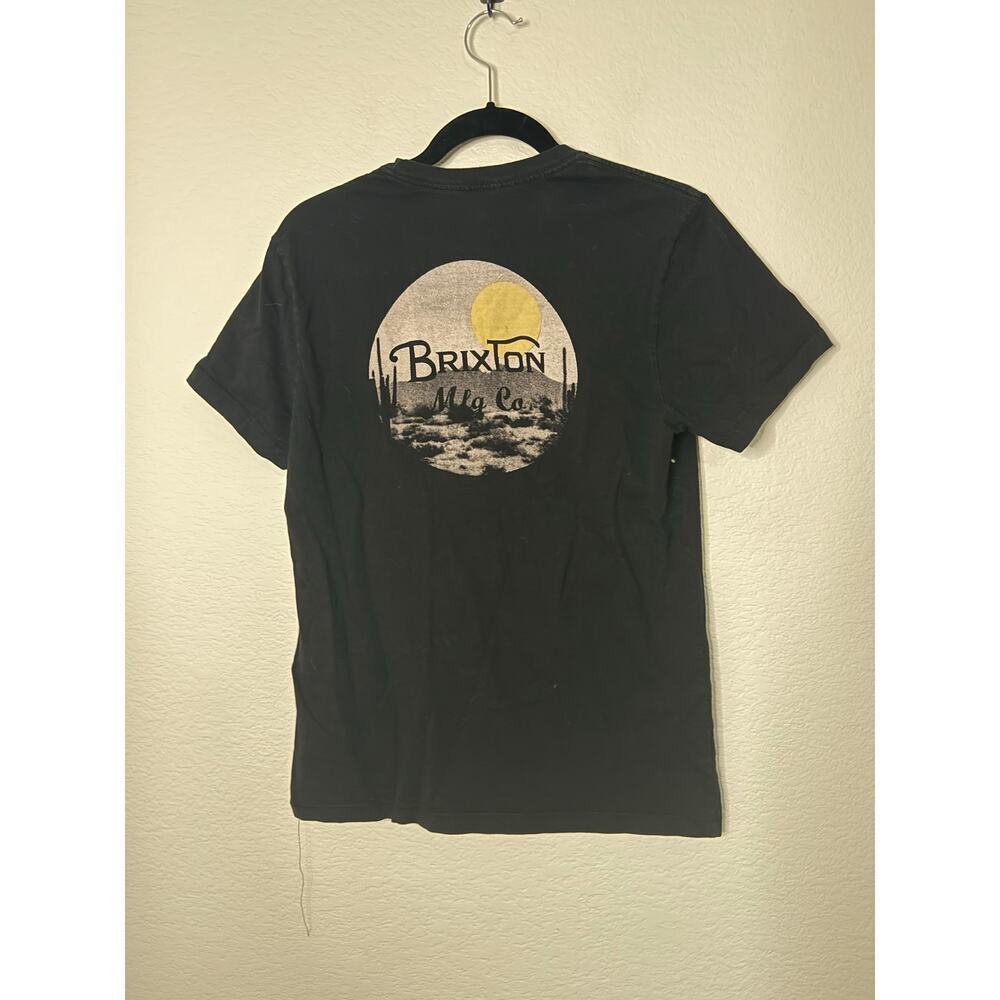 Brixton Wheeler II Men's T-Shirt Black  desert-themed graphic Active size Small